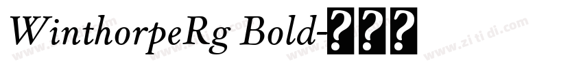 WinthorpeRg Bold字体转换